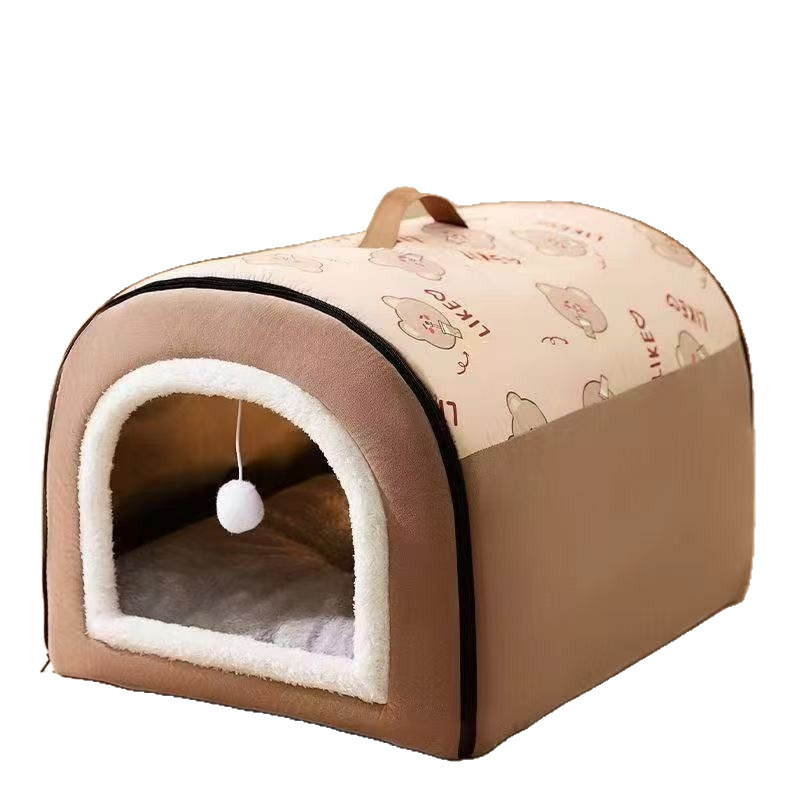 Perrera de perro grande casa de perro caliente de invierno cama de perro desmontable cuatro estaciones tipo de casa de perro grande perrera de gato suministros para mascotas Specification image