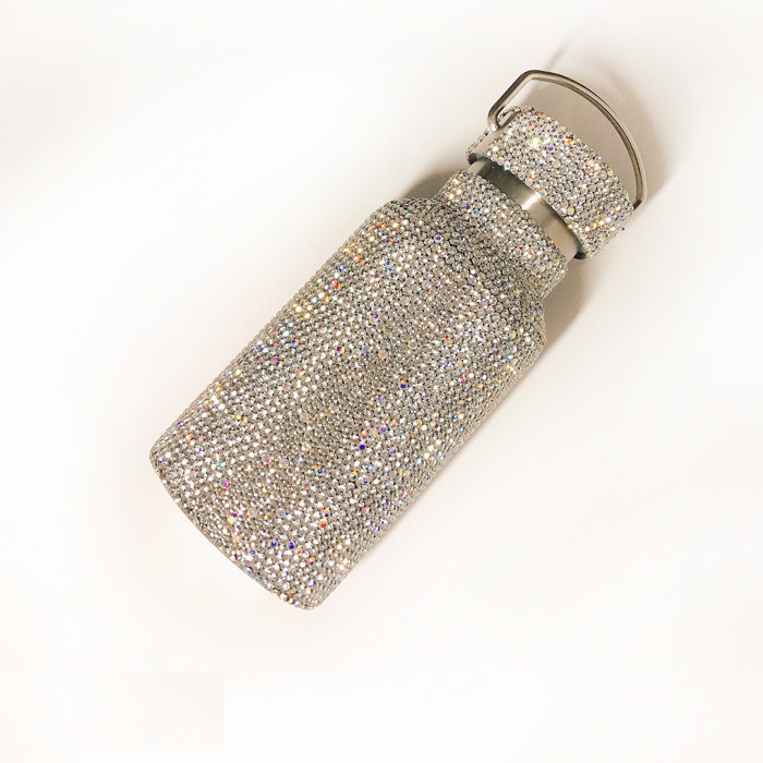 Thermos Cup Rhinestone Portable Female Full Diamond 316 Stainless Steel Water Cup Creative Gift Net Red Diamond Inset Instagram Cute details Picture