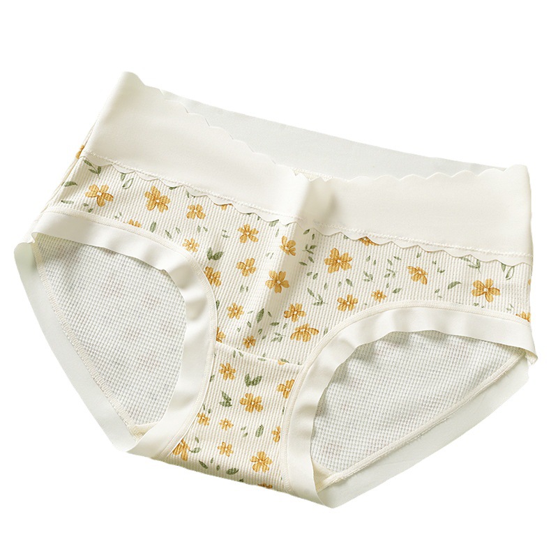 Powder Rhyme 2023 New Pregnant Women's Underwear Fresh Floral Silk Bottom File Low Waist Support Pregnancy Underwear A Hair Item Picture