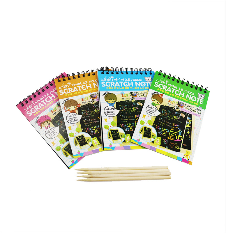 Children's Diy Drawing Paper Colorful Graffiti Scratchbook Children's Manual Scratchbook Wholesale Quantity Of Large Free Mail Item Picture