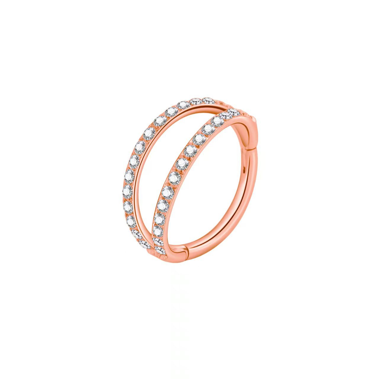 Amazon piercing ornamentos pendientes tallado fino micro zirconita anillo de hueso de oreja pendientes multifunción anillo de nariz diseño incrustado details Picture