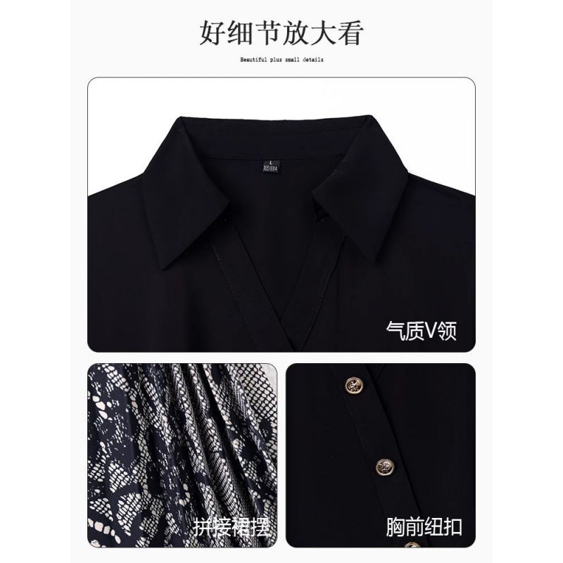 Summer dress for young mothers, stylish and noble. Summer dress for middle-aged and elderly people, long dress that covers the belly for middle-aged women Item Picture