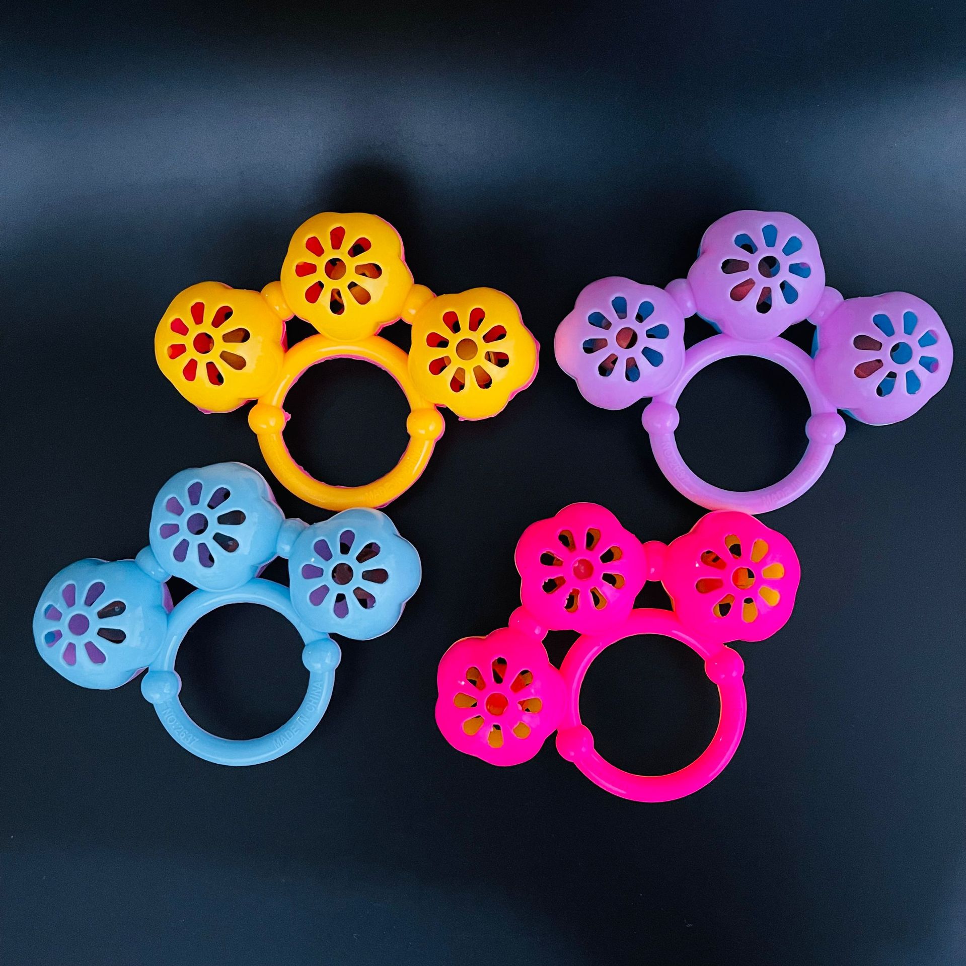 【 Zone 3-7 】2637 Rattle 10/ pack 840/ piece Sanhua Rattle Children's Hand Rattle 1 yuan Toy supply wholesale Educational baby toys wholesale hand rattle Item Picture