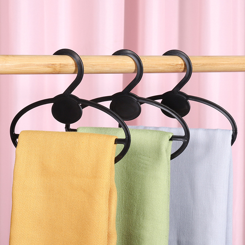 Factory direct sales of scarf racks, plastic hanging silk scarf display racks, rotating hanging clothes hangers, multi-functional display racks for supermarkets Specification image
