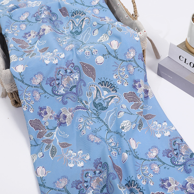 Four-Sided Elastic National Wind Cashew Flower Polyester Printed Fabric Summer Clothing Dress Fabric Two Batches Of Direct Supply Specification drawing