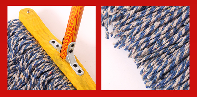 批发棉线吸水拖把 墩布手洗拖布平板拖把 平拖宽头加长杆大拖把详情17