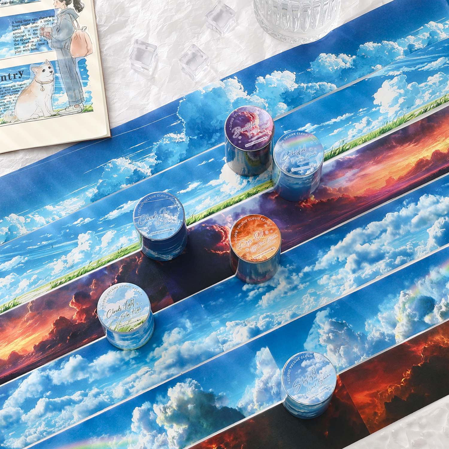 Yuezhen Yunjuan Yunshu Planner Tape, paper tape, cross-border sticker tape, landscape tape, diy planner tape