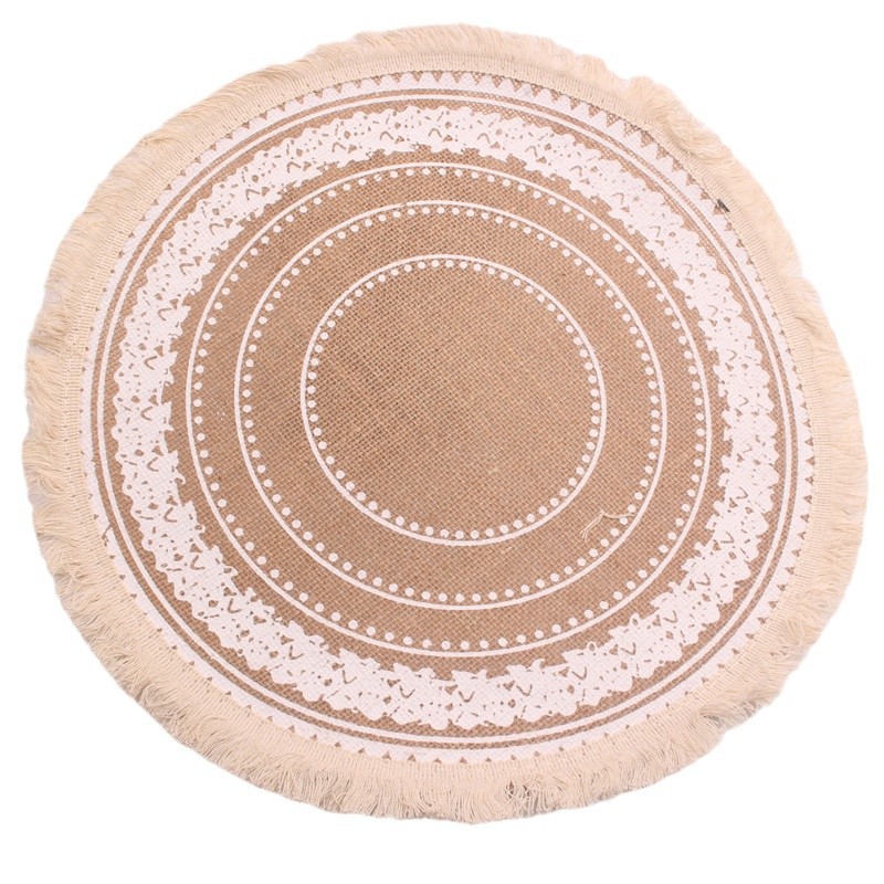 وتطبق هذه المائدة المستديرة المصنوعة من الكتان على تزيين عيد الميلاد في حفلات الزفاف Item Picture