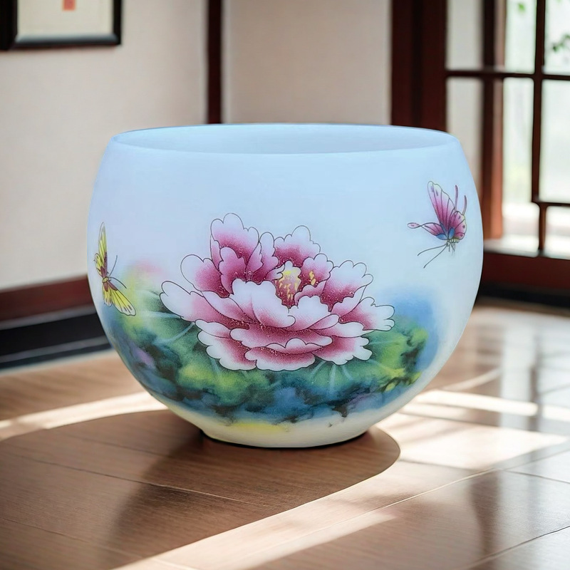 羊脂玉陶瓷功夫茶杯品茗杯主人杯单杯中式个人杯品茶杯礼品