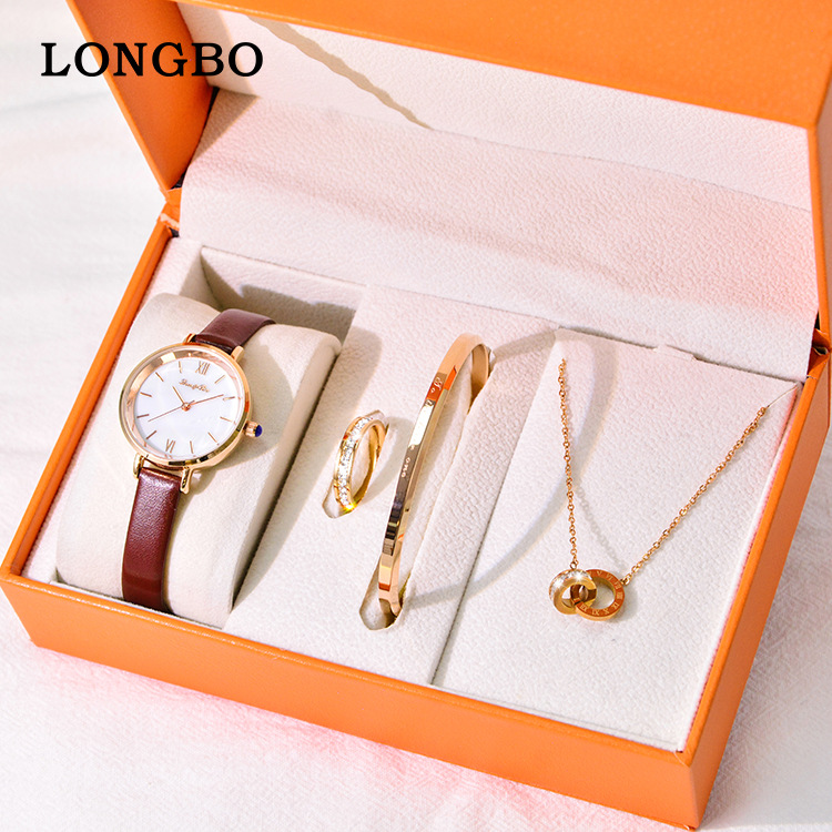 Factory Brand Women's Watch Wholesale Ring Bracelet Necklace Women's Luxury Set Explosive Summer Cross-Border Watch Women's Watch details Picture