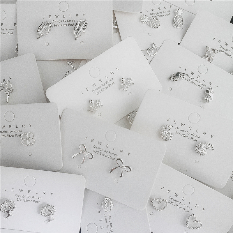 Stalls sell 925 stud jewelry earrings to send small gifts silver gift stud jewelry manufacturers wholesale