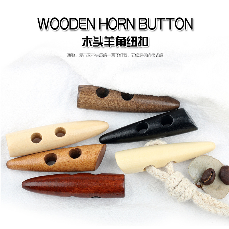Xinpeng Button Factory supplies wood, sheep horn buttons, overcoats, sweaters, baseball jackets, DIY children's clothing, olive buttons, ox horn buttons Application Scenario