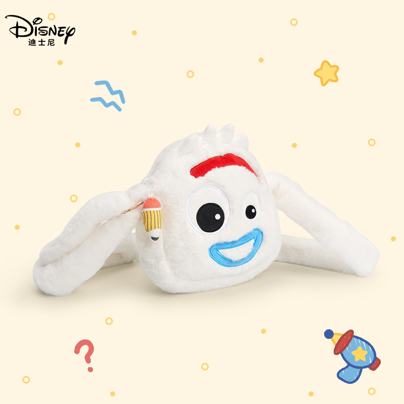 Official copyright Disney plush bag, single-shoulder autumn and winter commuter doll bag, cute doll bag, birthday gift, high-end