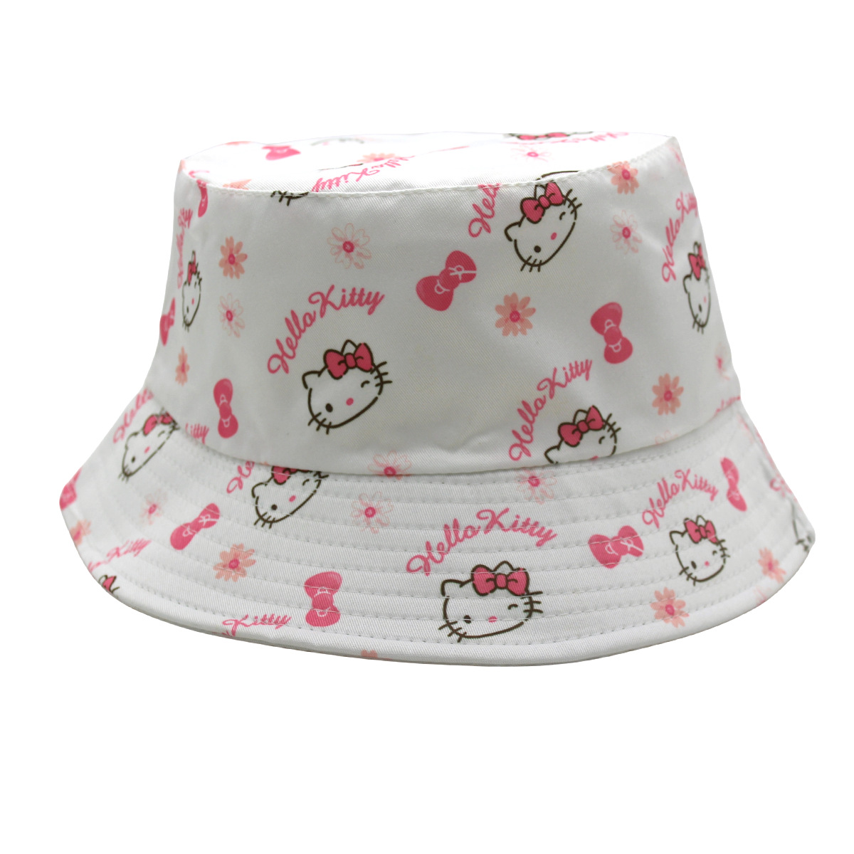 Cross-Border New Kulomi Printed Fisherman Hat Cartoon Anime Sanrio Embroidery Double-Sided Wear Visor Basin Hat Item Picture
