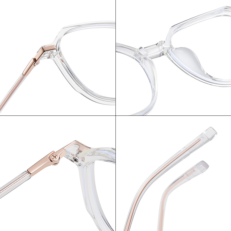 新款时尚TR90插针平光镜个性方框韩版防蓝光眼镜工厂批发可代发详情图4