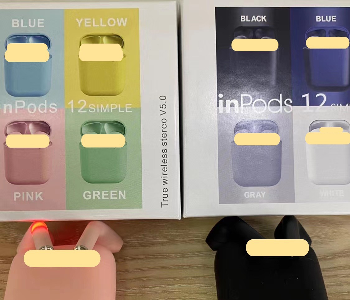 Macaron i12 INPODS12 Matte HIFI True 3D Smart Sports Wireless Bluetooth Headphones Factory direct sales Specification image