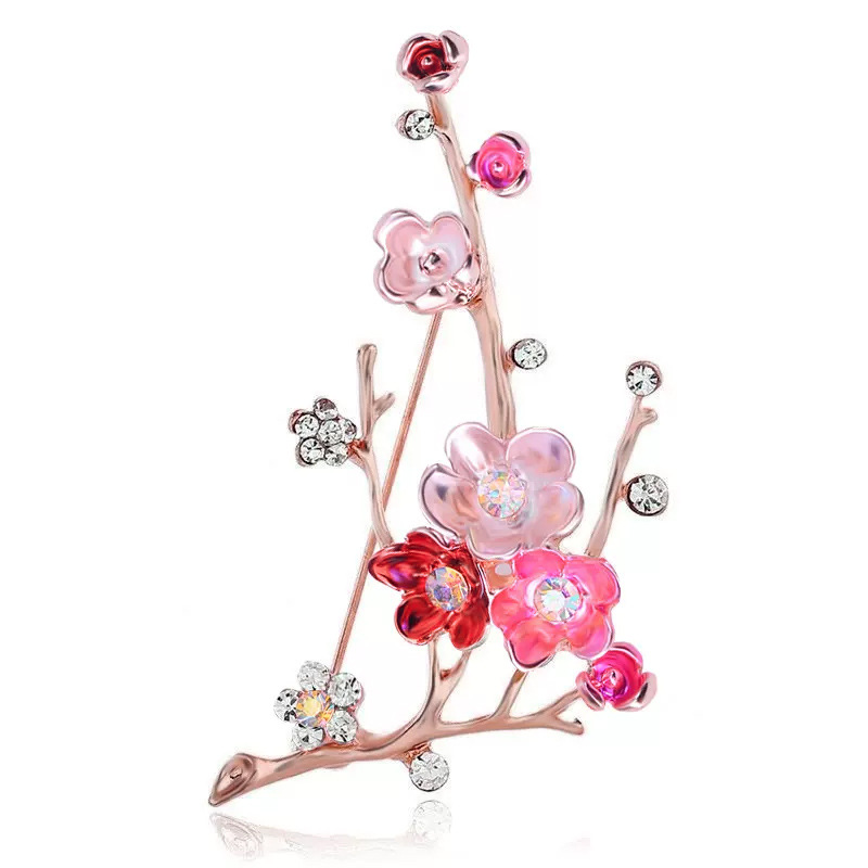 Chinese-style plum blossom brooch, retro and elegant brooch, court women's cheongsam brooch, high-end accessory, collar pin wholesale Item Picture