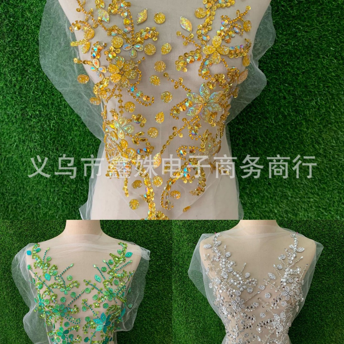 Light luxury heavy industry collar flowers, corsages, beaded embroidery clothing accessories, wedding dress and evening gown accessories Application Scenario