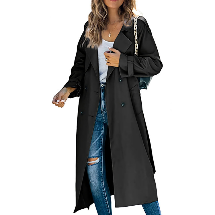 In Stock! Amazon Independent Station Cross-Border Europe And The United States Women's Winter And Autumn Wind Coat Foreign Trade 2023 Coat Women Application Scenario