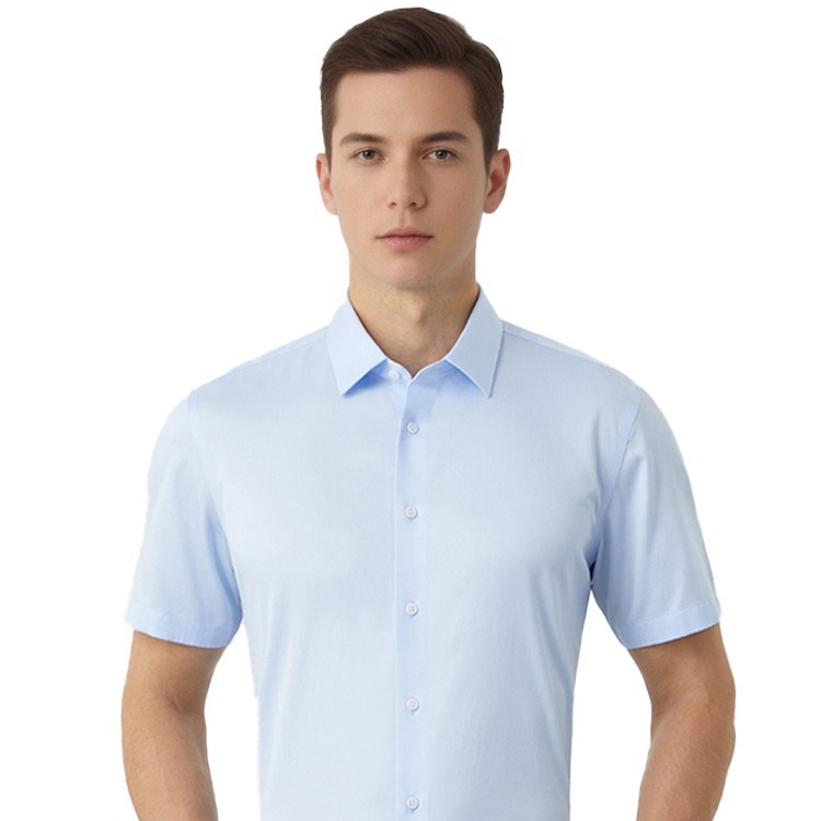 Men's short-sleeved shirt DP ready-to-wear shirt without ironing, men's spring and summer white business formal shirt for both men and women Item Picture