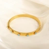 New non-fading women's bracelet gold jewelry in stock, titanium steel light luxury cross-border bestseller, Internet celebrity version from Europe and America Application Scenario