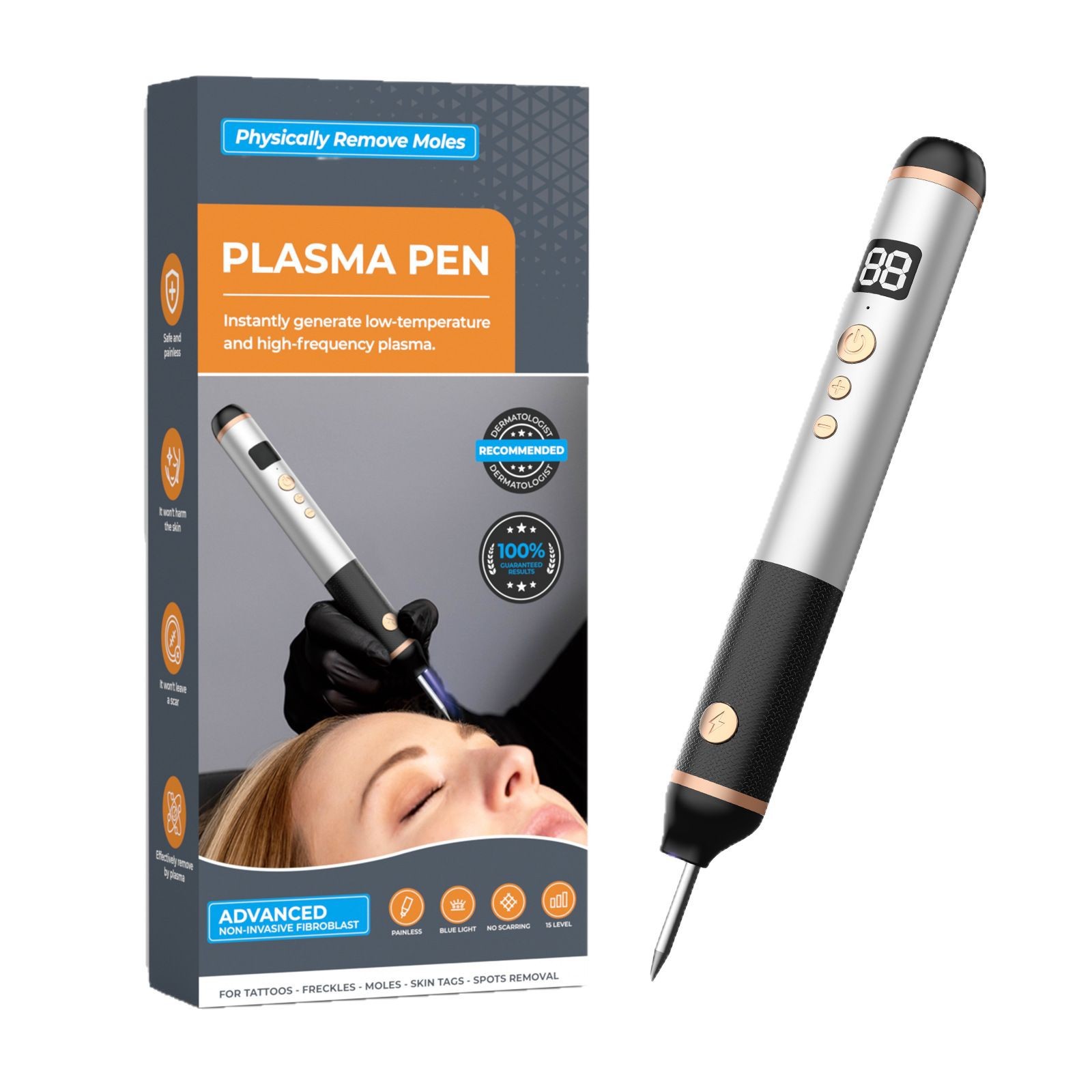 Cross-border 15-grade mole removal pen, a special beauty device for removing spots and moles, laser picosecond mole scanning pen Item Picture
