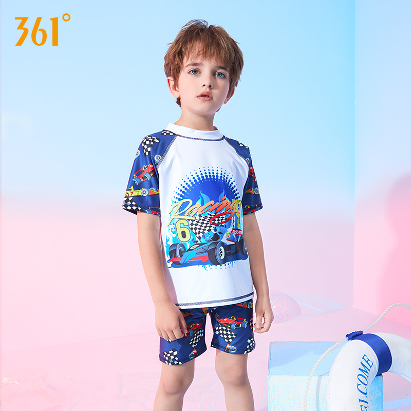 361 Children's swimsuits for boys, girls, babies, two-piece swimsuits for small, medium and large children, one-piece long and short sleeves, beach swimsuits details Picture