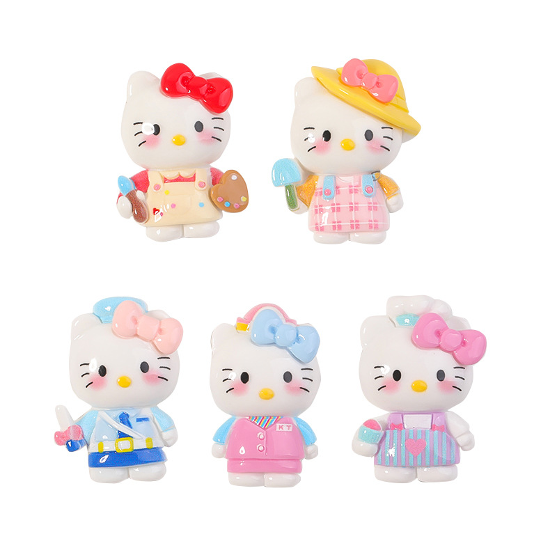 diy resin accessories, transformable cat, cream glue, handcrafted hair clips, phone cases, keychains, fridge magnets and accessories Item Picture