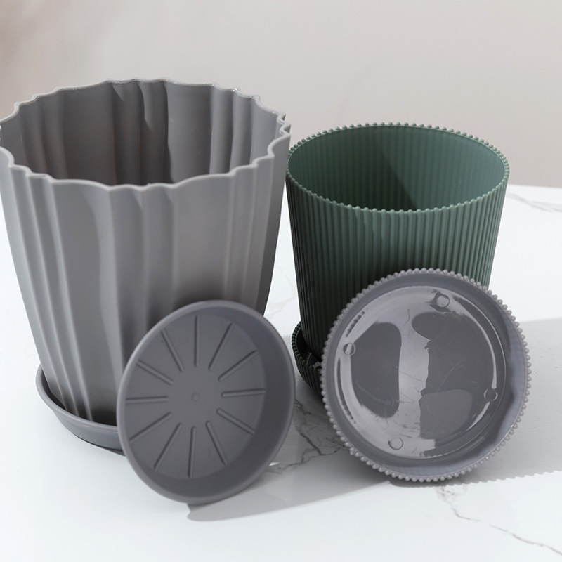 Tabletop Flower Bed Potted Garden Office Greening Planting Balcony Decoration Vase Flower Pot Plastic Wholesale