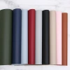 Factory direct supply of single-color rectangular anti-slip particle heat insulation pads, modern and simple oil-resistant leather table MATS and bowl MATS details Picture