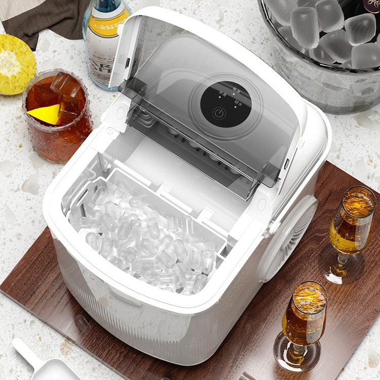Aucma ice maker DBJ-10X is a household small milk tea shop equipment and a commercial bar round ice cube making machine Specification image