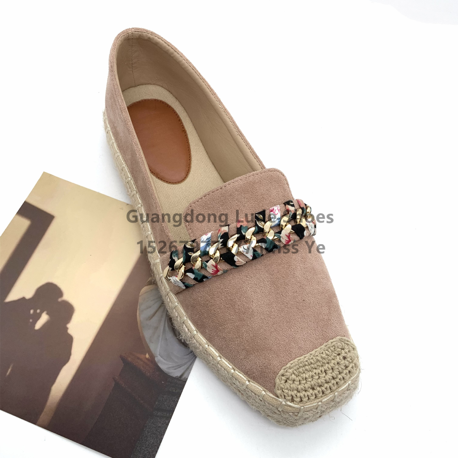 2022 New Women's Square Head Single Shoes Leisure All The Increase Single Shoes Guangzhou Women's Shoes Craft Shoes A Slip-On Lazy People Item Picture