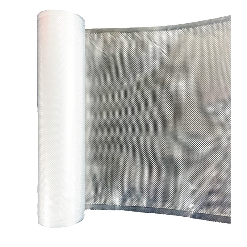 Patterned transparent food packaging bags, embossed plastic compression bags, diamond-shaped household transparent vacuum bags, batch Item Picture