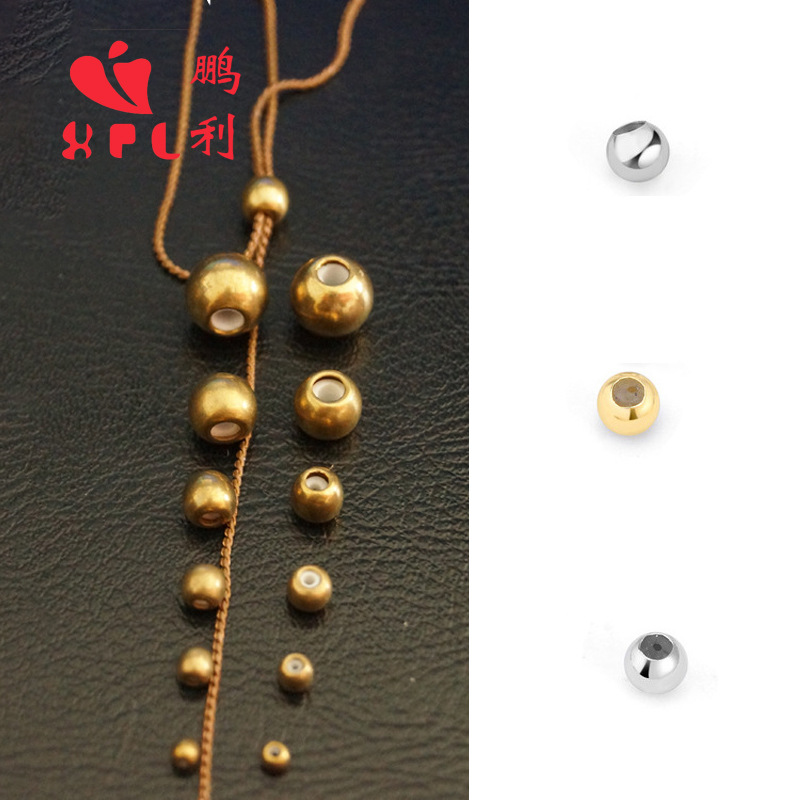 Round bracelet telescopic spacer beads, rubber copper beads necklace, silicone positioning buckle, DIY accessories with circle adjustment beads Application Scenario