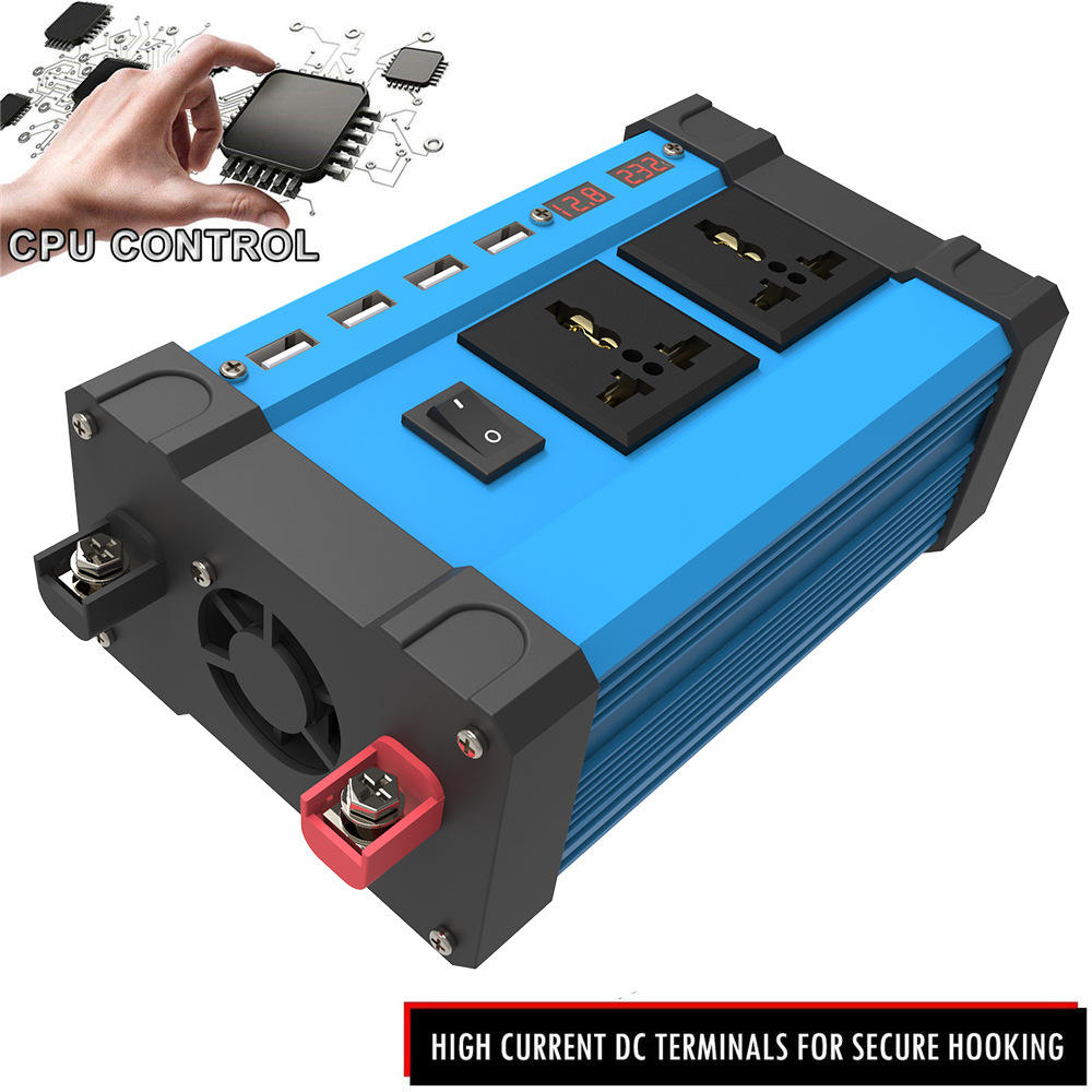 Inverter 300W cross-border converter 12V to 220V110V smart LCD dual display 4USB4.2A fast charging pic 8