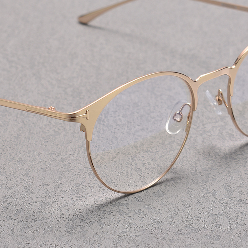 Bottom Line Xu Tian Lawyer The Same Type Of Glasses Ultra-Light Round Golden Edge Retro Glasses Frame Men's Pre-Sale Anti-Blue Tide Specification drawing
