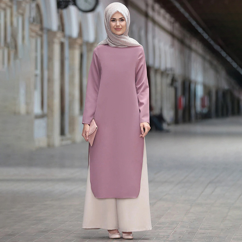 穆斯林女装abaya长款muslim中东服饰fashion回族晚礼服套装两件套详情图3