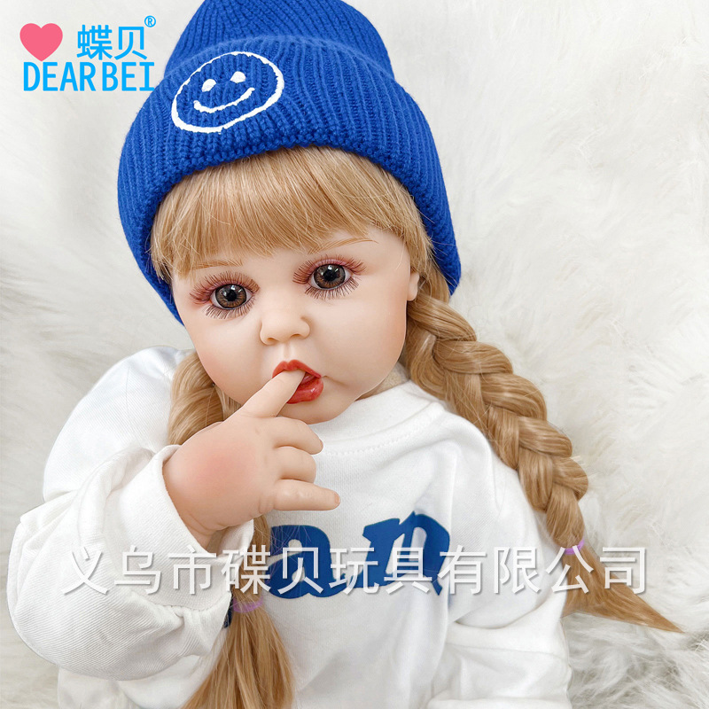 抖音热卖60cm重生娃娃可爱吃手指头洋娃娃仿真婴儿娃娃儿童礼物