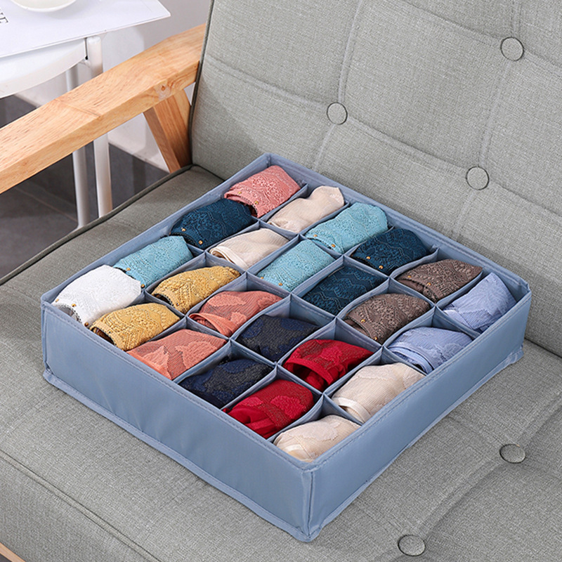 24 Grid Underwear Socks Storage Box New Washable Underwear Storage Box For Amazon Cotton