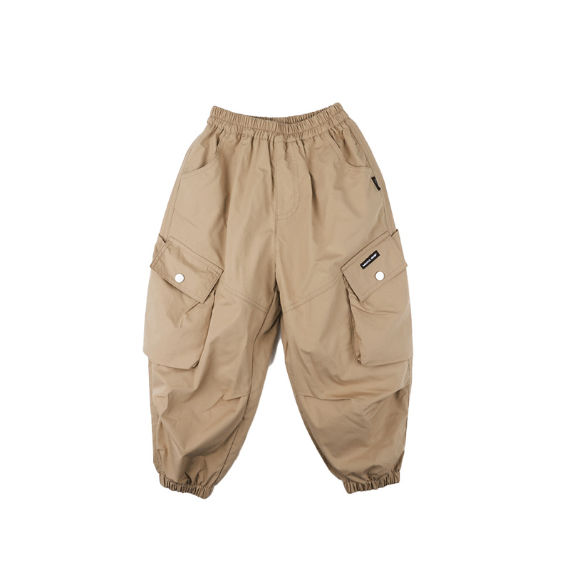 2024 Summer children's clothing for boys, three-dimensional pocket children's workwear pants, Spring and summer thin boys' casual mosquito-proof pants Item Picture