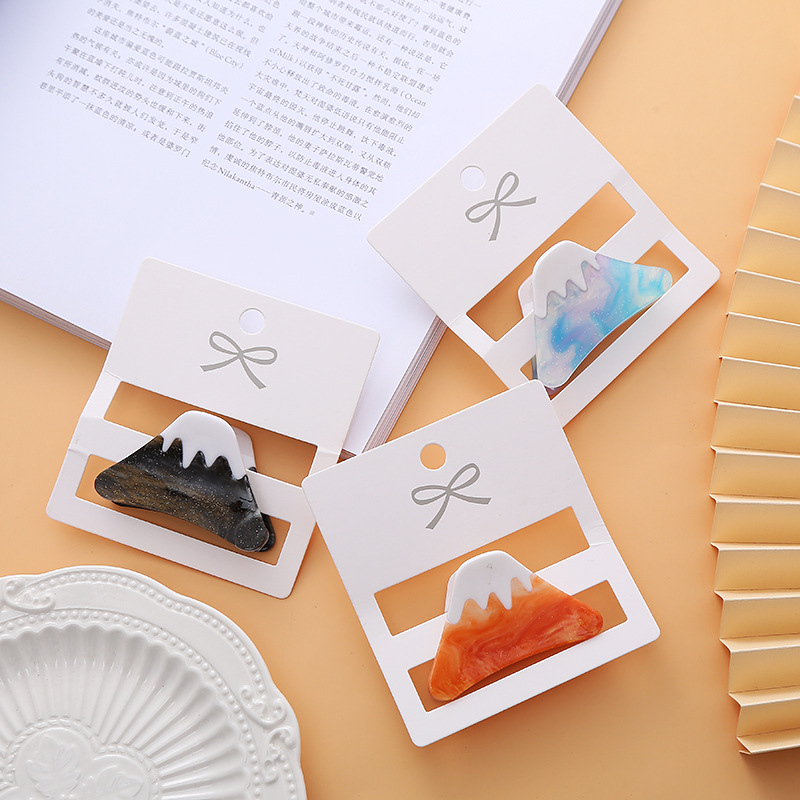 Japanese Mount Fuji Gradient Splice Acetic Acid Hair Accessories Small Fresh Grab Clip Hair Clip High Ponytail Back Head Bun Hair Accessories