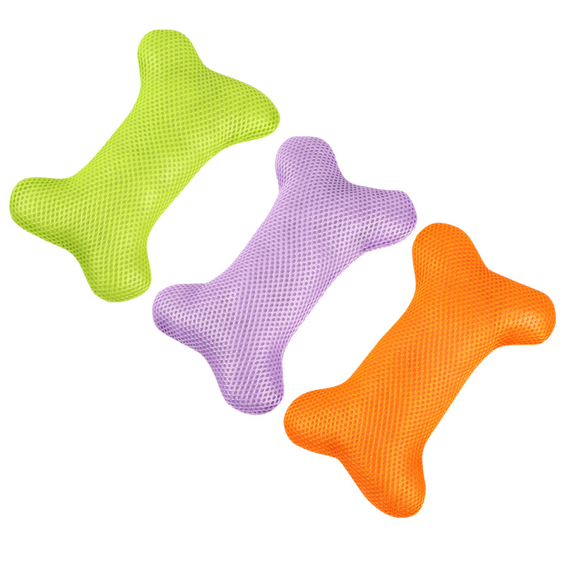 In stock: Dog teething and biting toys, bone-shaped honeycomb grid paper dog toys, plush pet toys Item Picture