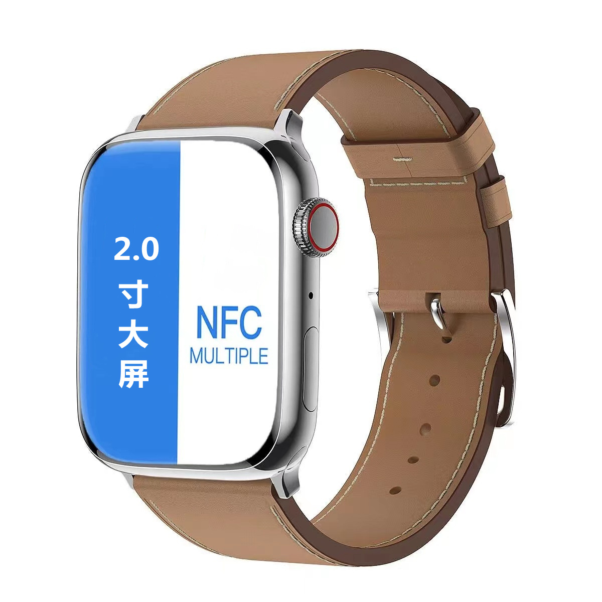 华强北S8智能手表2.25寸 NFC心率血压监测适用于苹果安卓蓝牙通话详情图5