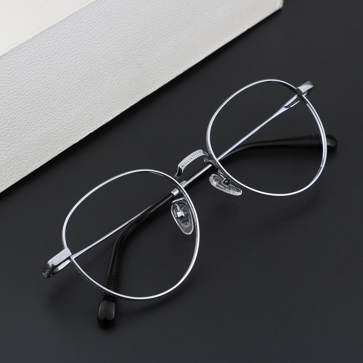 银色复古眼镜框架学生男女港风高级感雕花全框小脸可配近视眼镜框详情图4