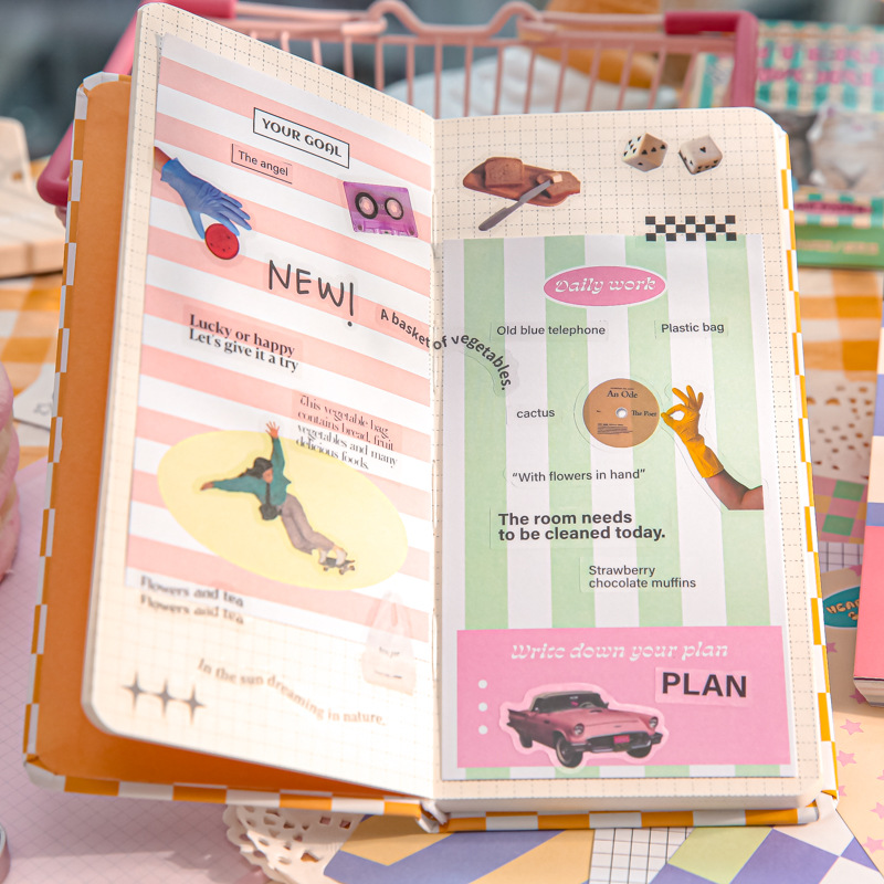 Mr. Paper Notepad Rainbow Diary Series Korean High Appearance Level Notepad Material Message Paper Application Scenario