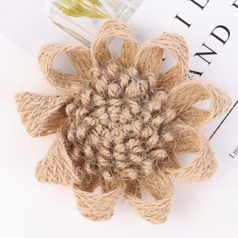 Factory direct sales of DIY European and American handmade linen flowers, Christmas gift packaging, wedding, festival, party shoes, flowers, hats and flowers details Picture