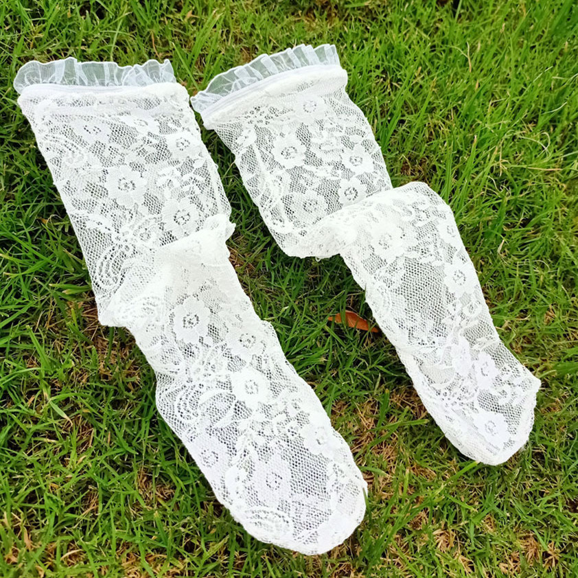 Xia Tong socks, Instagram-style Korean baby lace socks, girls' perforated mesh mid-calf socks, children's socks, princess lace socks Application Scenario