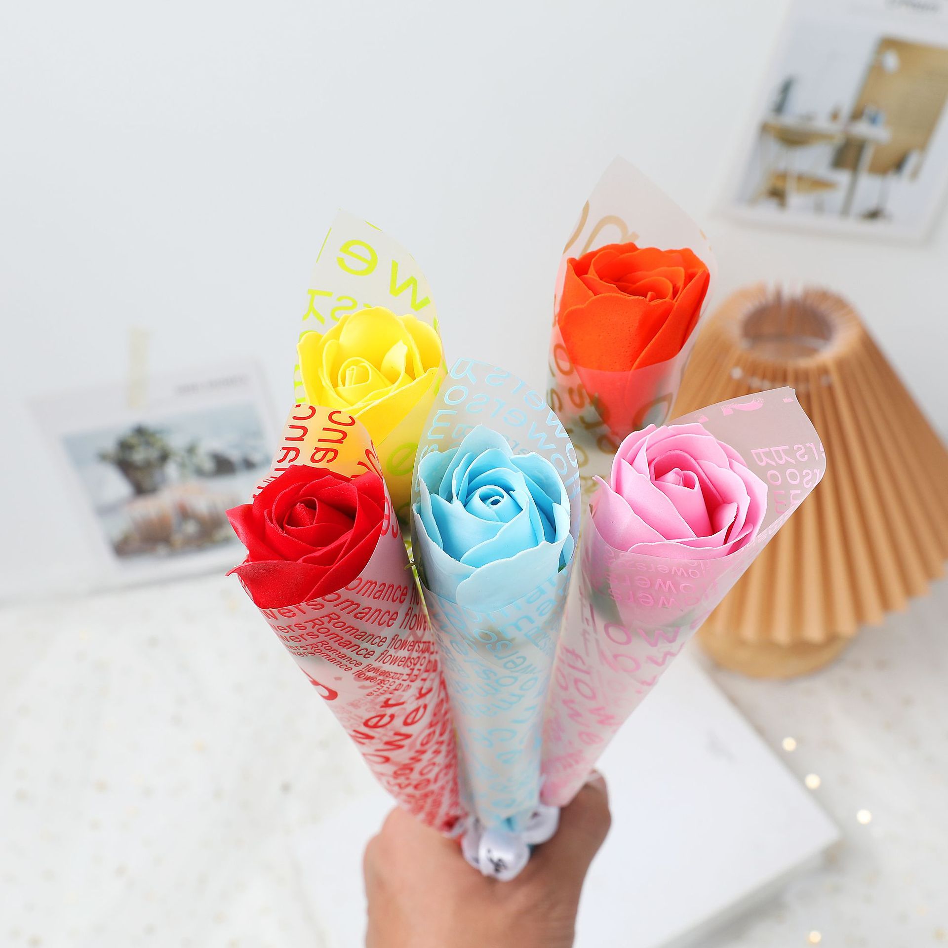 三层香皂花单/情人节花束/香皂花单只类产品图