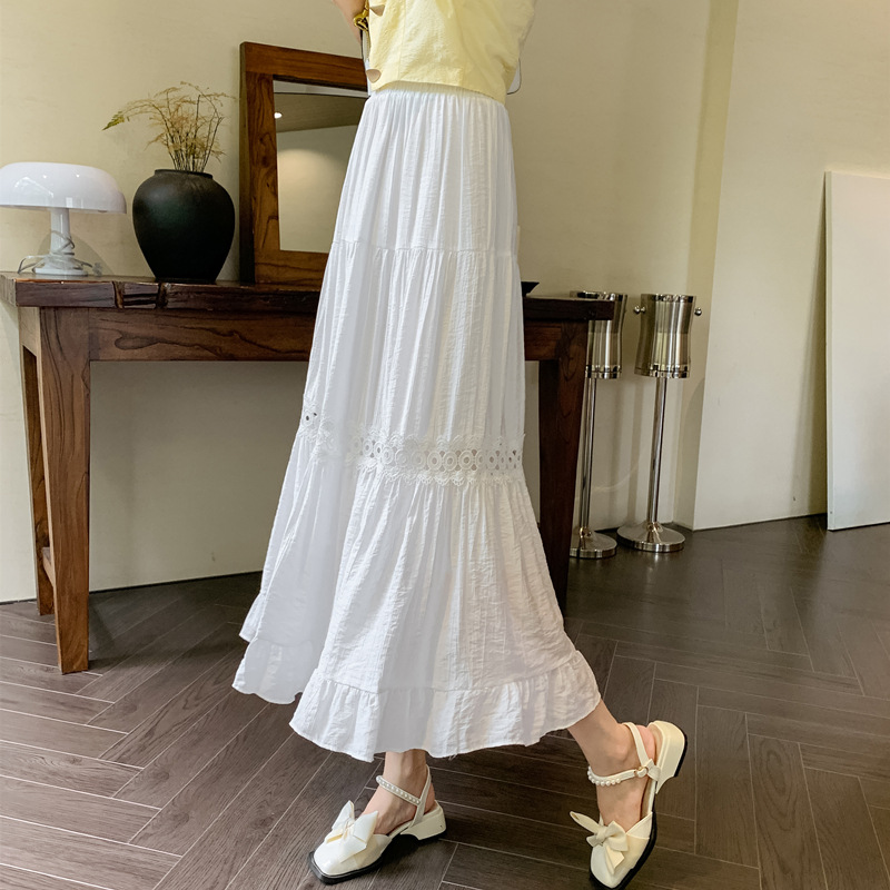 The 2024 new design sense of a niche high-waisted lace-trimmed skirt is a sweet and gentle forest-themed fairy dress for women in summer Specification image