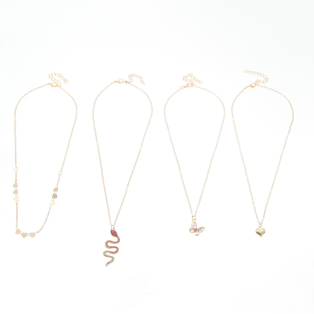 Nz2853 European And American Cross-Border Serpentine Pendant Necklace Female Fashion Sexy Spice Girls Multi-Layer Metal Chain Accessories Item Picture